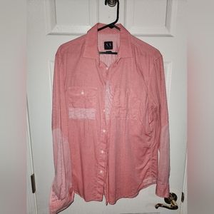 Armani Exchange dress shirt, Salmon color, medium